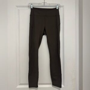 Lululemon Wunder Under Dark Olive Leggings 25 inches